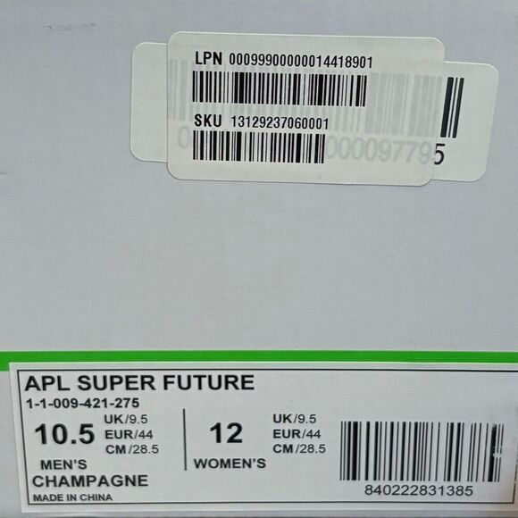 Athletic Propulsion Labs (APL) Super Future Champagne Men’s 10.5 main image 6